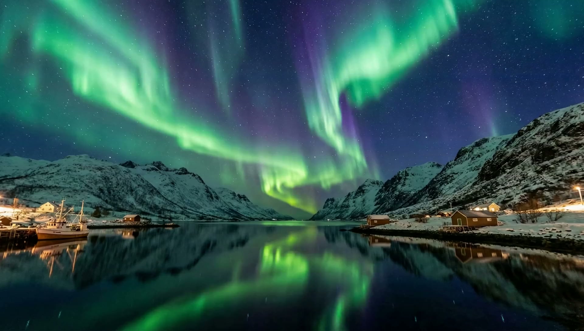 Northern lights aurora