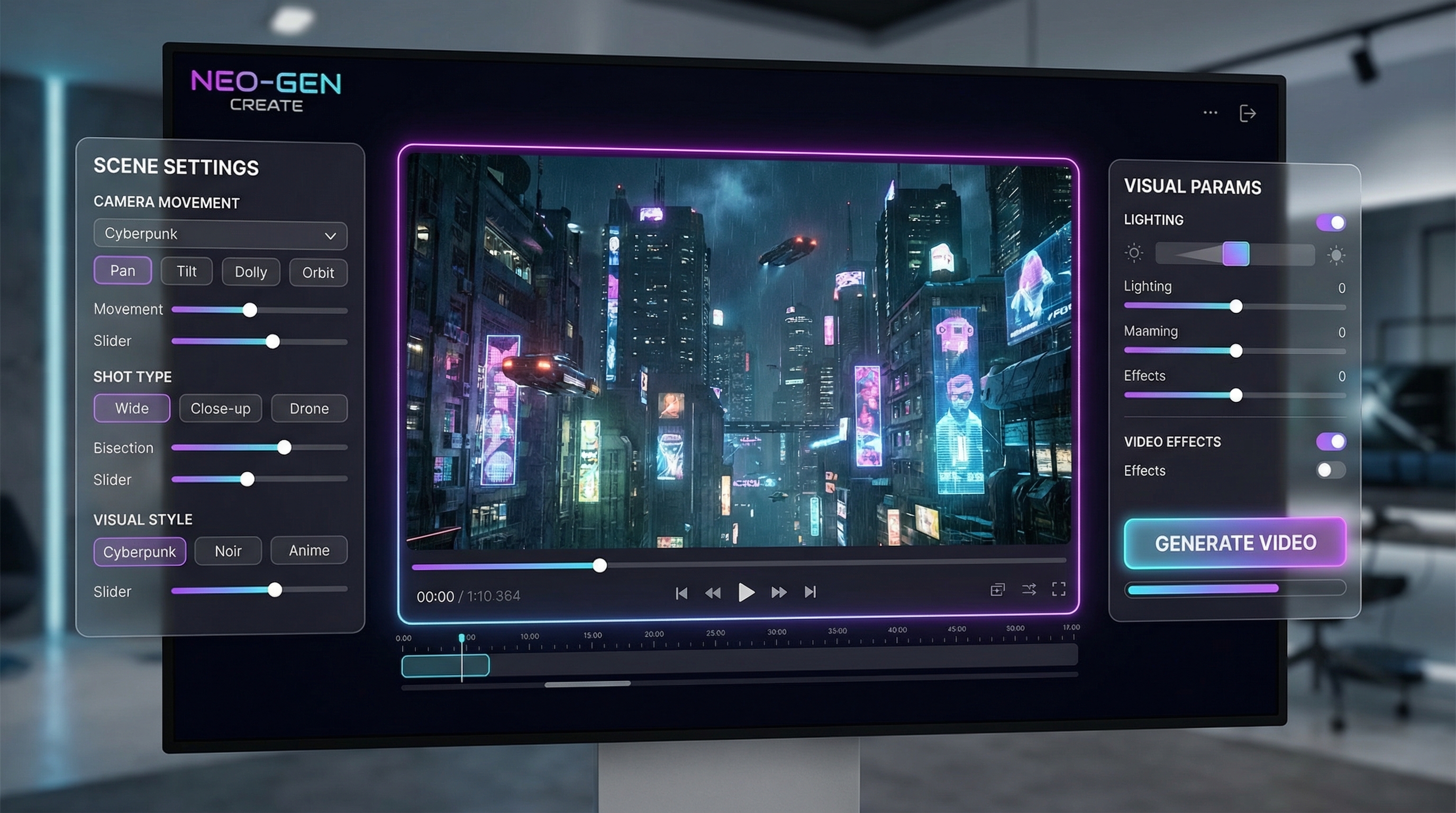 Vidoyo AI Video Generation Interface